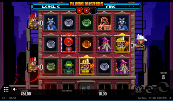 Flame busters alarm bell bonus games